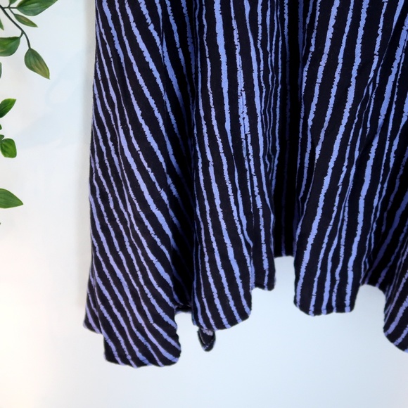 Passion Fusion Tent Dress Striped Blue and Black - Picture 3 of 6